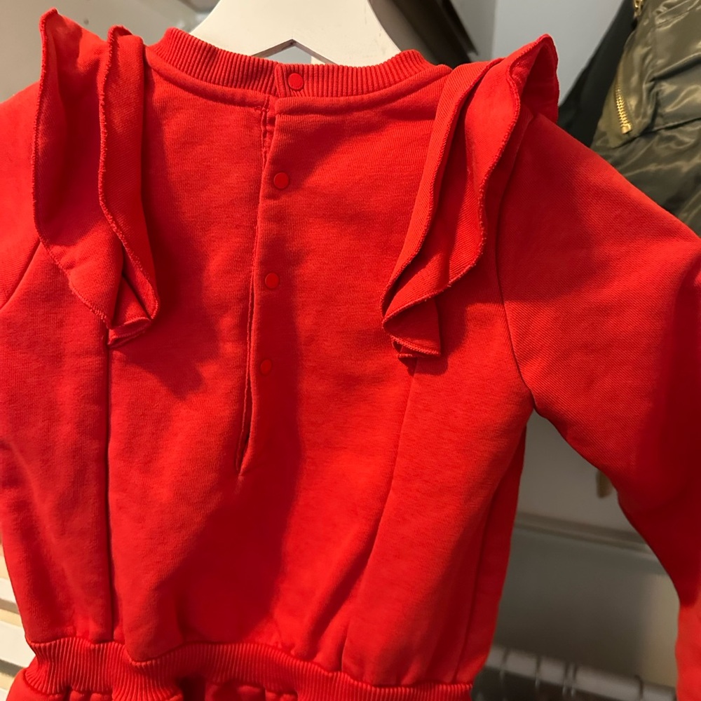 Givenchy Kids Red Ruffle Dress - Picture 3 of 8
